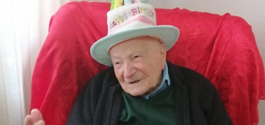 COMPIE  107 ANNI CON IL VACCINO, ONOFRIO IL PIU LONGEVO DELLE MARCHE