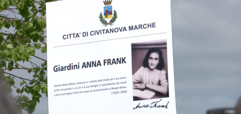 A CIVITANOVA MARCHE L’INAUGURAZIONE DEI GIARDINI INTITOLATI AD ANNA FRANK