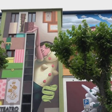 A MONTEGRANARO INAUGURATO IL RESTAURO DEL MURALES “UN VIAGGIO PER LE STELLE”