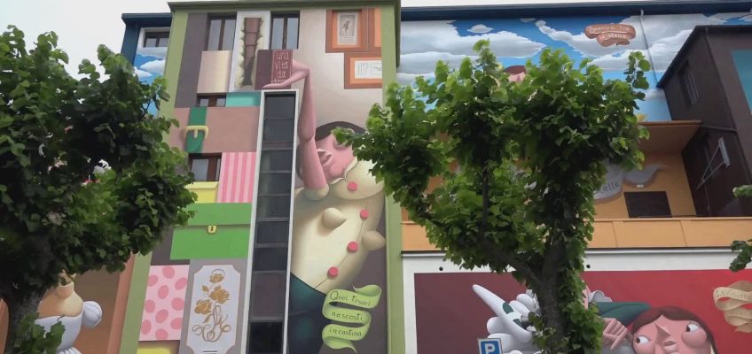 A MONTEGRANARO INAUGURATO IL RESTAURO DEL MURALES “UN VIAGGIO PER LE STELLE”