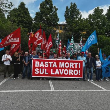 BASTA MORTI SUL LAVORO, SIT IN A GALLO DI PETRIANO