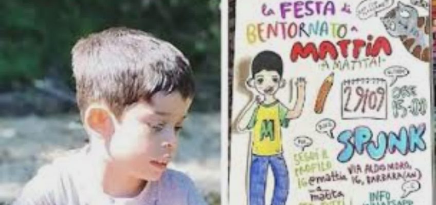 MATTIA RIVIVE IN UN FUMETTO, A BARBARA LA “FESTA DI BENTORNATO” PER IL BIMBO MORTO NELL’ALLUVIONE